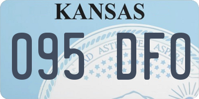 KS license plate 095DFO
