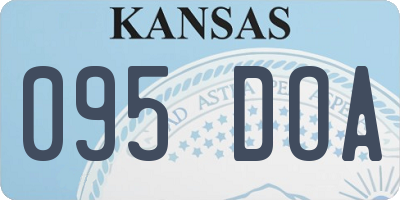 KS license plate 095DOA