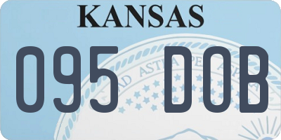 KS license plate 095DOB