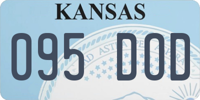 KS license plate 095DOD