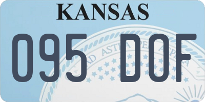 KS license plate 095DOF