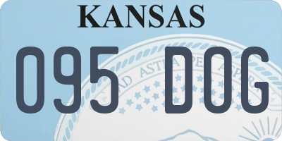 KS license plate 095DOG