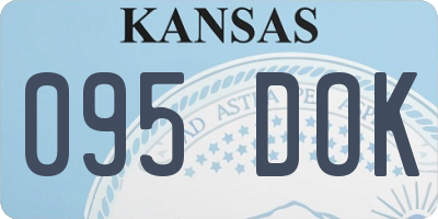 KS license plate 095DOK