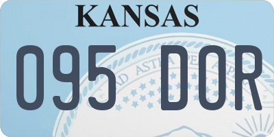 KS license plate 095DOR