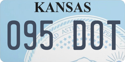 KS license plate 095DOT