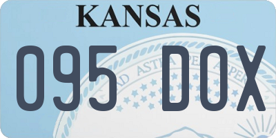 KS license plate 095DOX