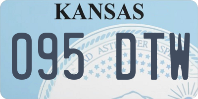 KS license plate 095DTW