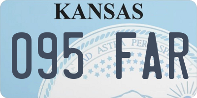 KS license plate 095FAR