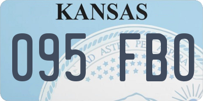 KS license plate 095FBO