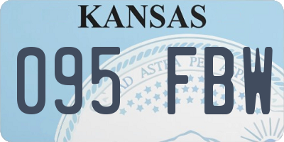 KS license plate 095FBW