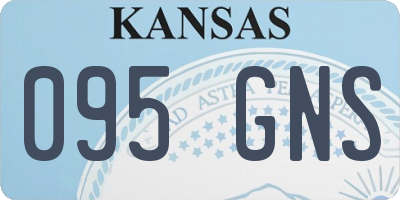 KS license plate 095GNS