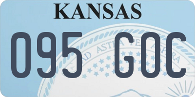 KS license plate 095GOC