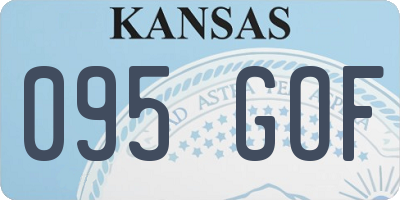 KS license plate 095GOF
