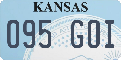 KS license plate 095GOI