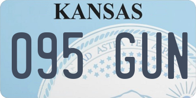 KS license plate 095GUN