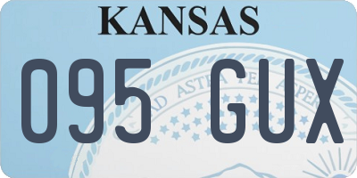KS license plate 095GUX