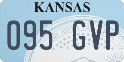 KS license plate 095GVP