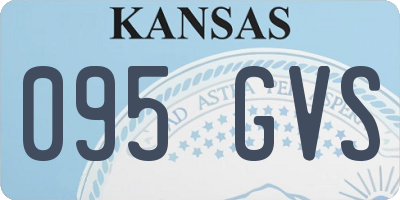 KS license plate 095GVS