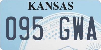 KS license plate 095GWA