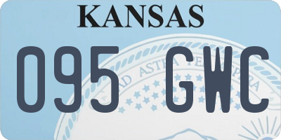 KS license plate 095GWC