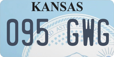 KS license plate 095GWG