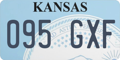 KS license plate 095GXF