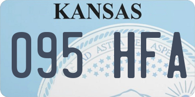 KS license plate 095HFA