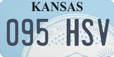 KS license plate 095HSV