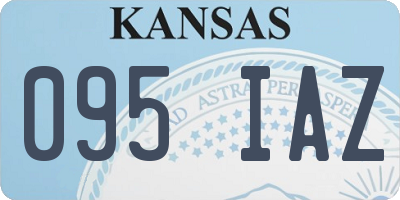 KS license plate 095IAZ