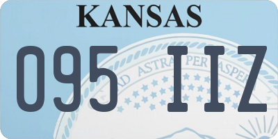 KS license plate 095IIZ