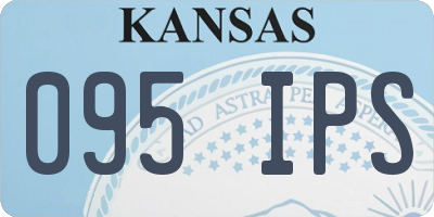 KS license plate 095IPS