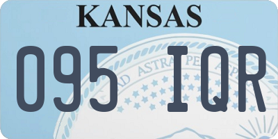 KS license plate 095IQR