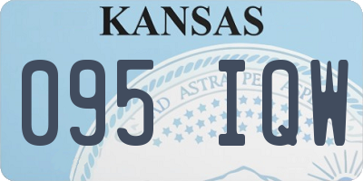 KS license plate 095IQW