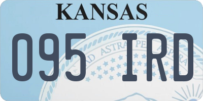 KS license plate 095IRD