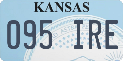KS license plate 095IRE