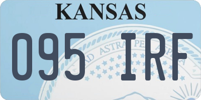 KS license plate 095IRF