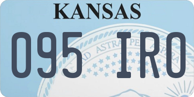KS license plate 095IRO