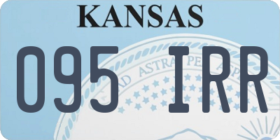 KS license plate 095IRR