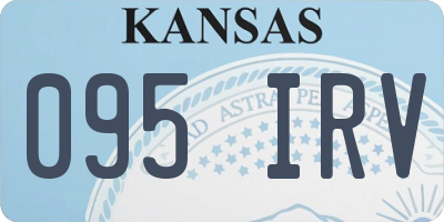KS license plate 095IRV