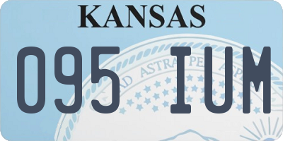 KS license plate 095IUM