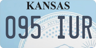 KS license plate 095IUR