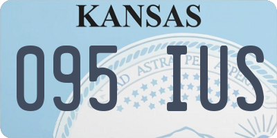 KS license plate 095IUS
