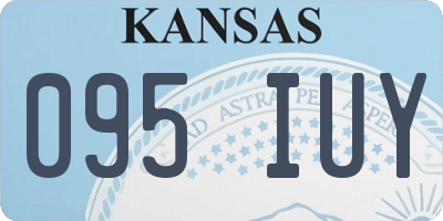 KS license plate 095IUY