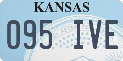 KS license plate 095IVE