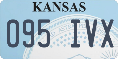 KS license plate 095IVX