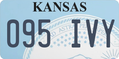 KS license plate 095IVY