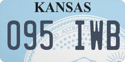 KS license plate 095IWB