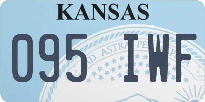 KS license plate 095IWF