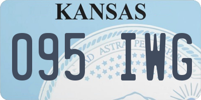 KS license plate 095IWG