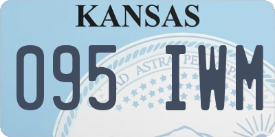 KS license plate 095IWM